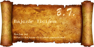 Bajczár Ticiána névjegykártya